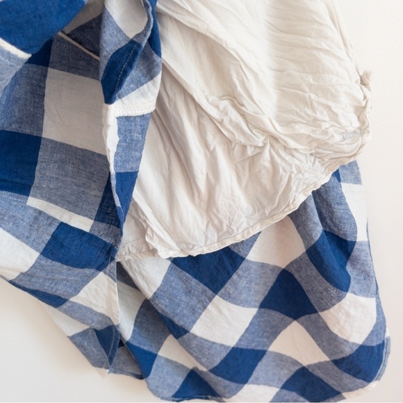 Maeve Anthropologie Cotton and Linen Asymmetrical Belted Gingham Midi Dress - Picture 5 of 15